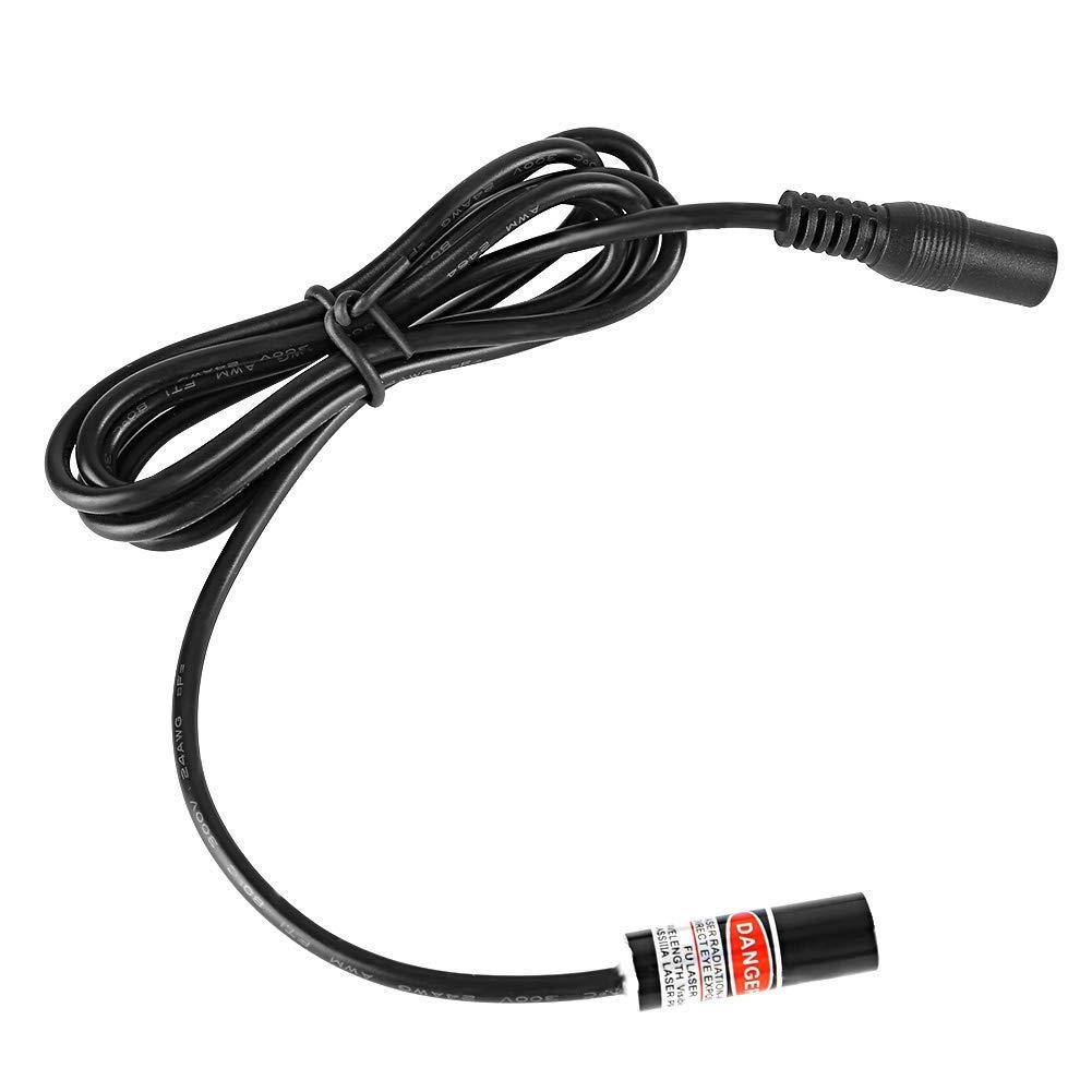 Red Cross Laser Level Head - 650nm Cross Line Red Diode Module with Cable for Construction, Woodworking & DIY Projects