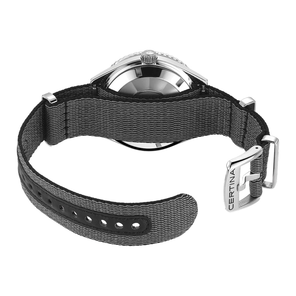DS Super PH500M 43mm Black Dive Watch with Two-Piece Nylon Strap - Perfect for Scuba Diving, Water Sports & Outdoor Adventures