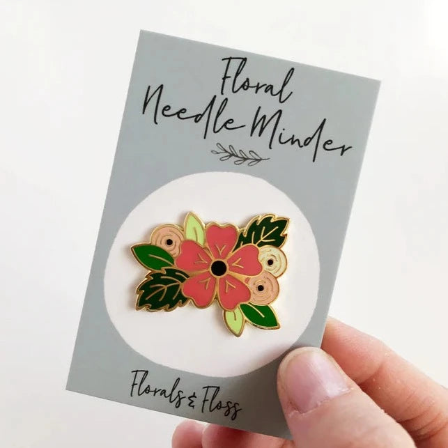 Floral Needle Minder - Magnetic Needle Holder for Embroidery and Cross Stitch - Perfect for Sewing, Quilting, and Craft Projects