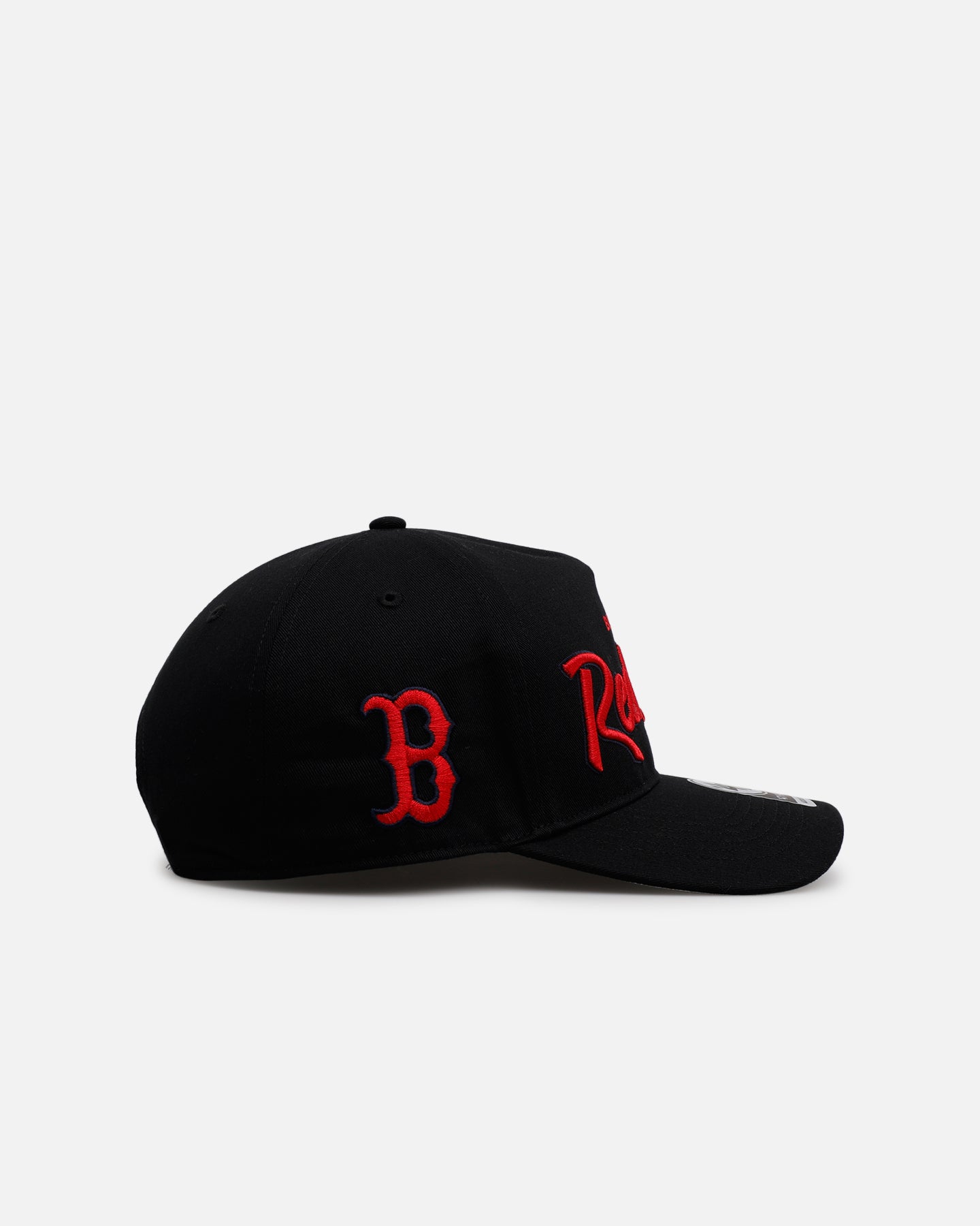 47 Brand Boston Red Sox 'Black Dome Script' Snapback Hat - Adjustable Hitch Back Closure - Official MLB Licensed Cap for Men & Women - Perfect for Baseball Games, Streetwear Fashion & Casual Outings