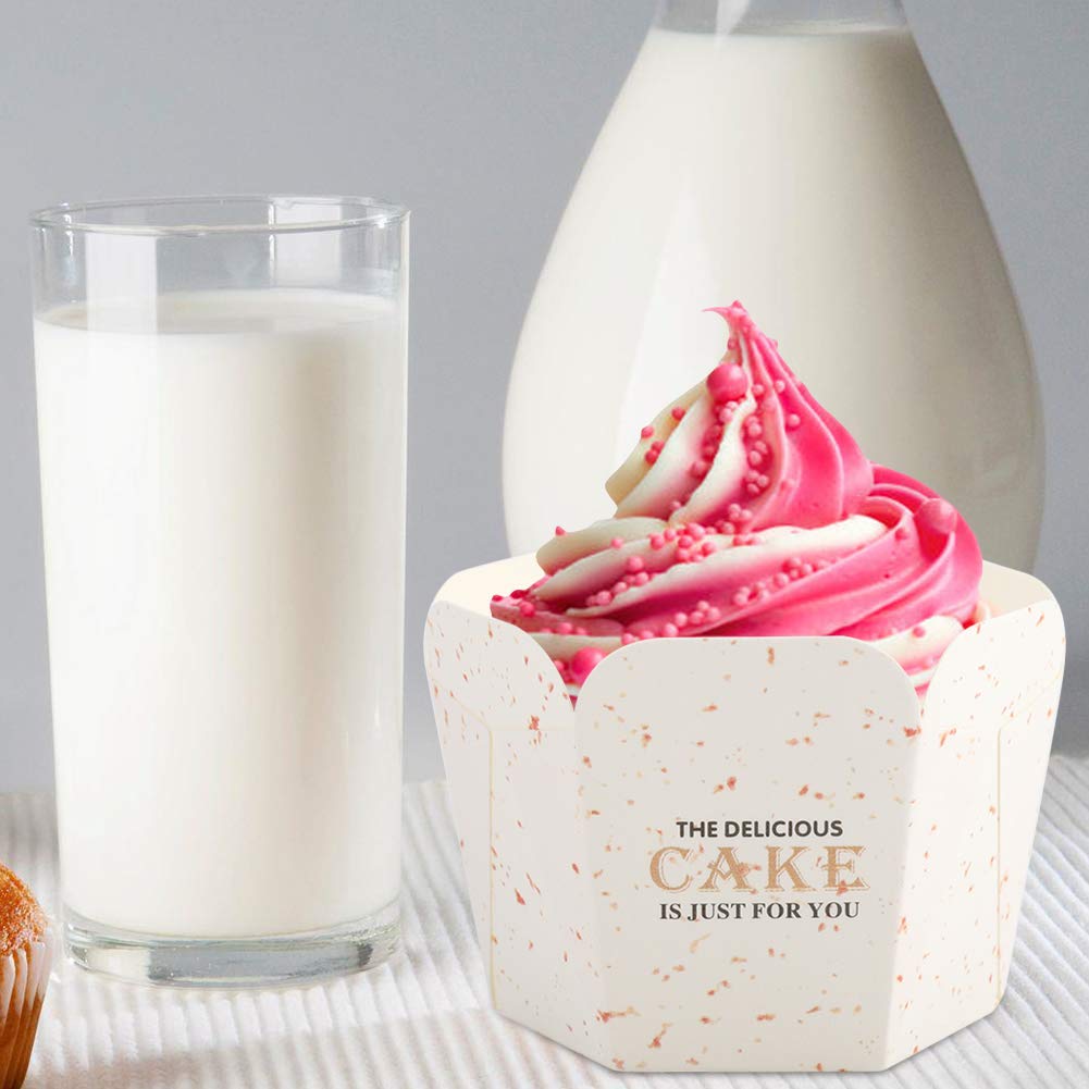 100PCS Hexagon Baking Cups - Reusable Round Mini Cupcake Liners, Muffin Cases for DIY Baking, Home Party & Wedding Decorations (Perfect for Birthday, Baby Shower & Holiday Dessert Displays)
