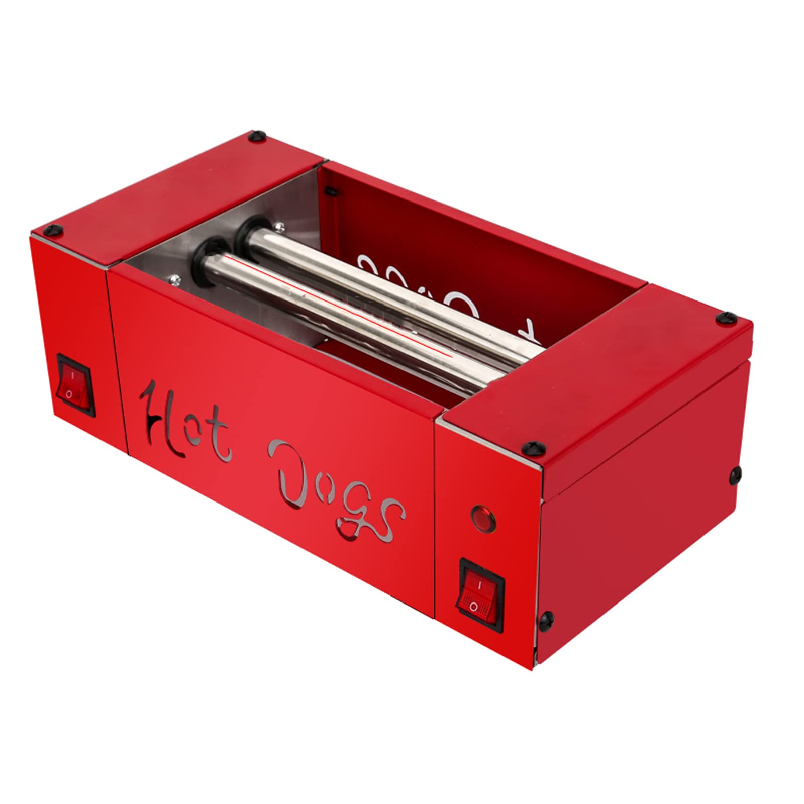MGIRT Commercial & Household Hot Dog Rotisserie Grill Machine - Stainless Steel Sausage Cooker with Removable Drip Tray - Perfect for Parties, BBQs, Carnivals & Food Trucks