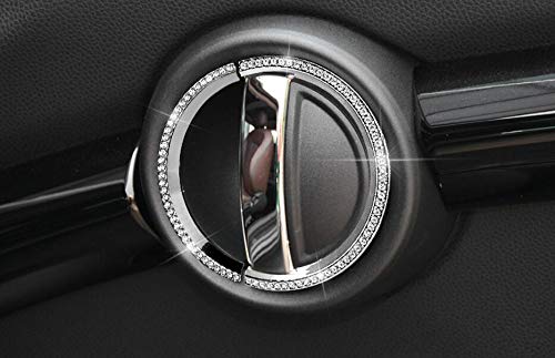 Mini Cooper Interior Accessories - Silver Inside Handle Rings (4pcs) | Stylish Car Bling for Women | Perfect for Customizing & Protecting Your Mini Cooper's Interior