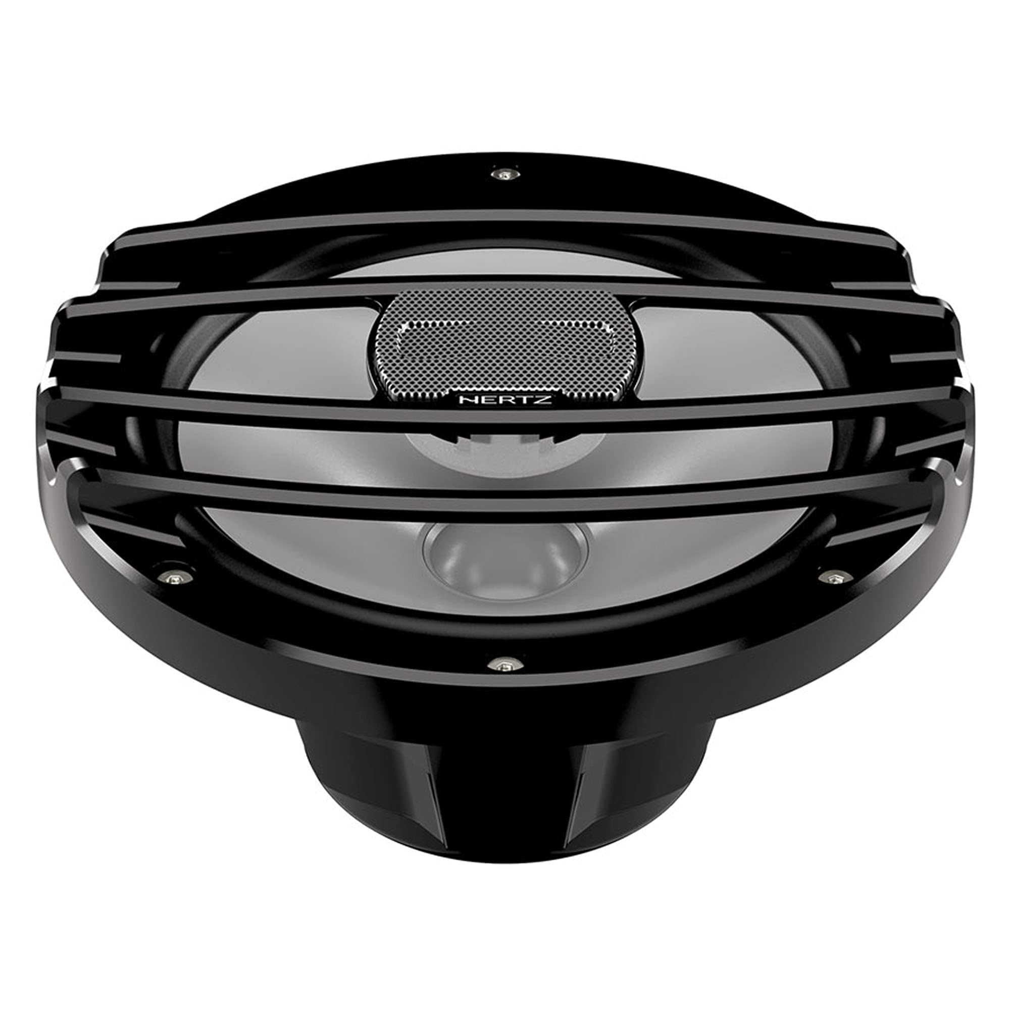 Hertz HMX-8-S-LC 8 Inch 4-Ohm Powersports Coaxial Speaker Pair with RGB LED Lights - Perfect for ATV, UTV, Motorcycle & Marine Audio Upgrades