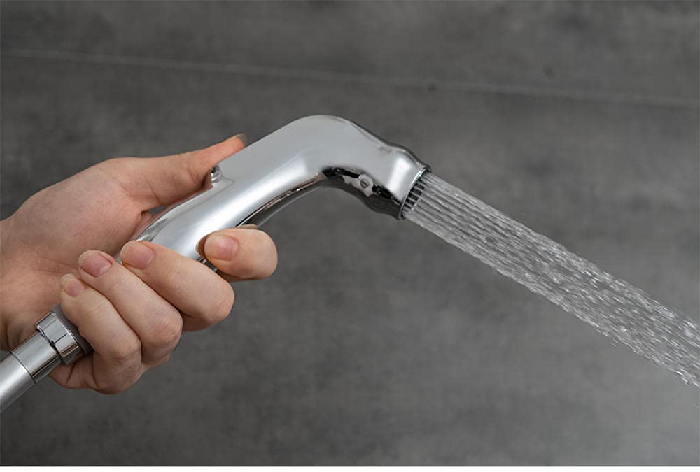 **Black Thermostatic Shower Faucet Set - Wall Mounted Rain Shower with Bidet Spray, Bath Mixer Tap for Hot & Cold Water (Chrome Finish) - Perfect for Modern Bathroom & Spa-Like Shower Experience**