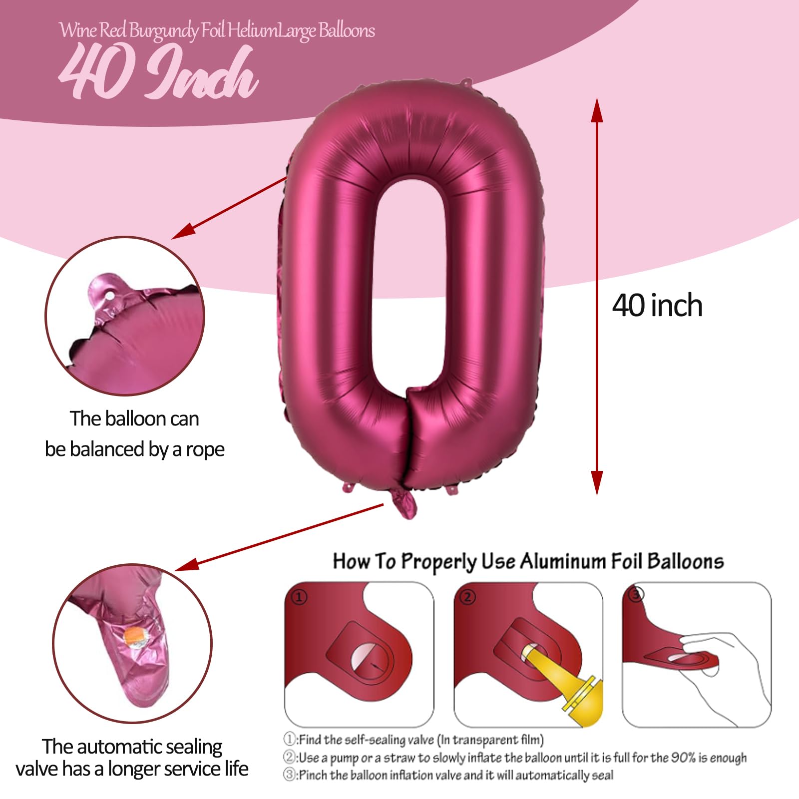 50th Birthday Party Decorations for Women - Burgundy Gold Happy Birthday Supplies with Confetti Balloons & Paper Pompoms | Perfect for Milestone Celebrations, Retirement Parties & Surprise Gatherings