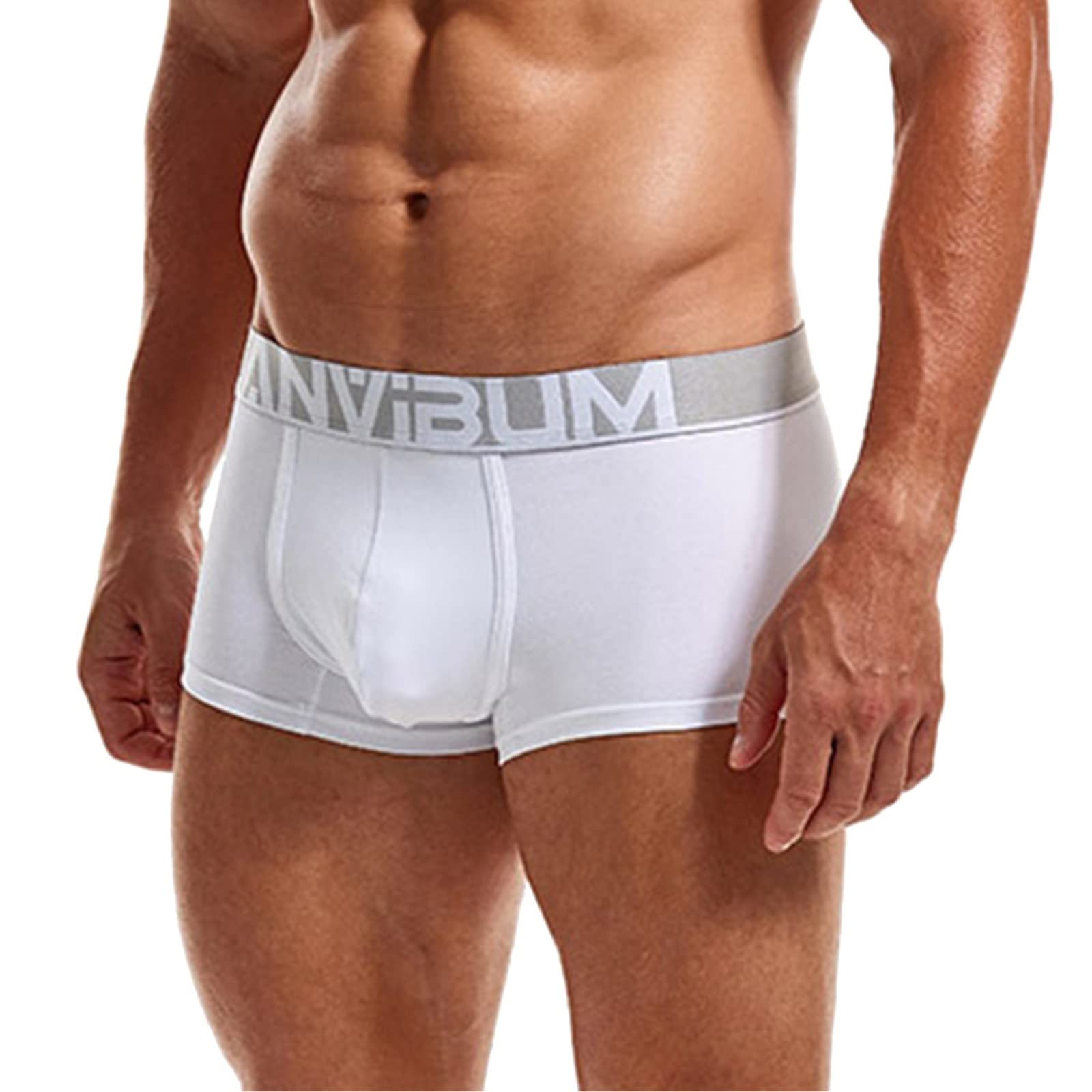 Men's Boxer Briefs - Soft Cotton Underwear for Men, Breathable & Comfortable Boxer Shorts, Sexy Solid Color Underpants - Perfect for Casual Wear, Gym & Everyday Use
