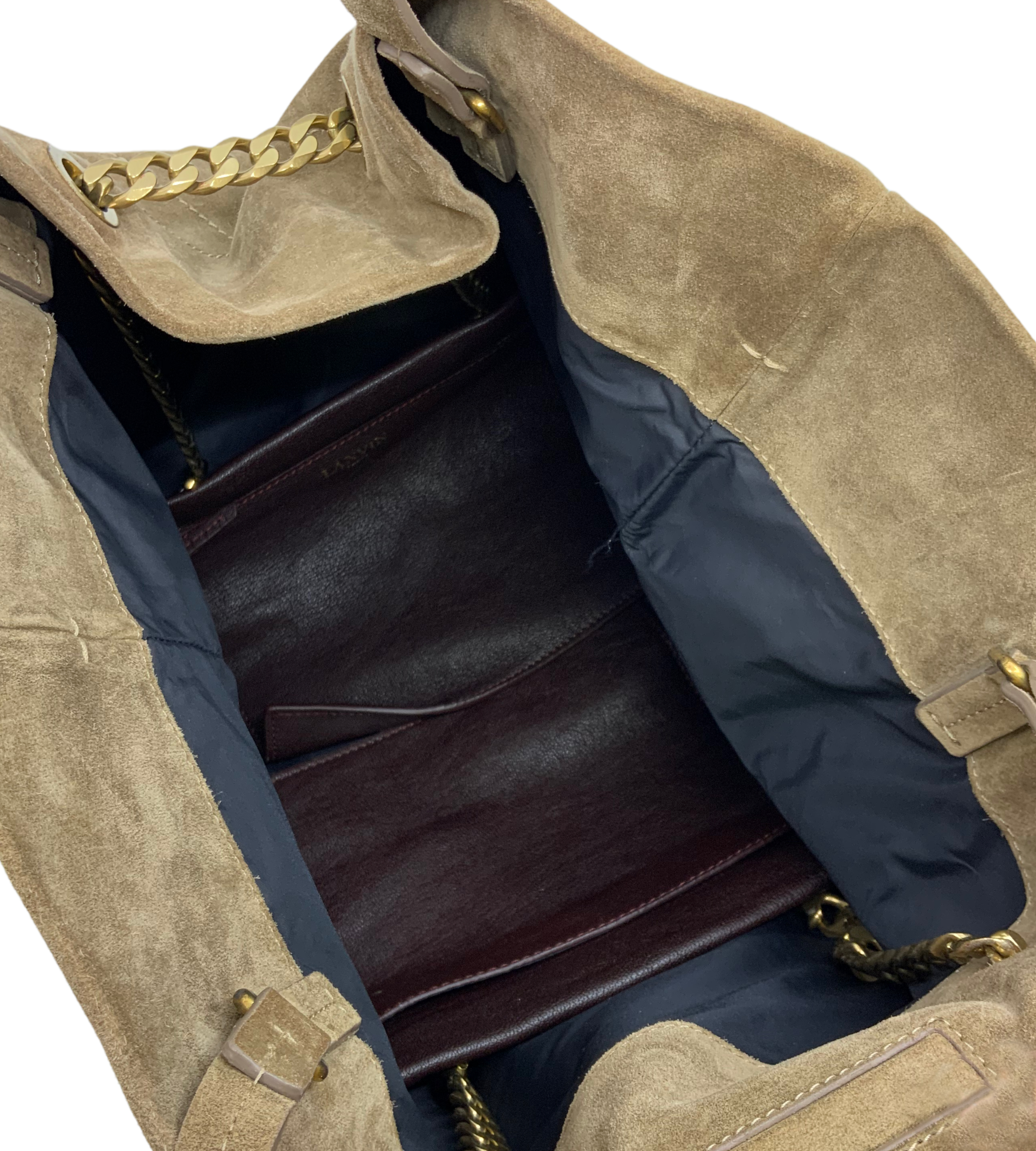 LANVIN Suede Quilted Carry Me Tote Bag - Luxury Designer Handbag for Women | Perfect for Work, Travel & Everyday Use