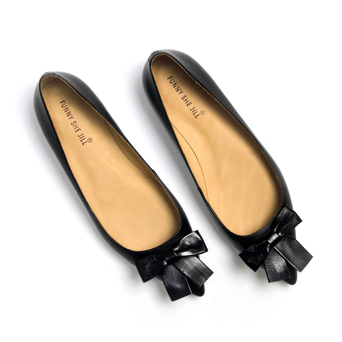 FSJ Women's Pointed Toe Flat Loafers - Comfortable Slip-On Bowknot Pumps with Block Low Heel for Office & Work Outfits | Perfect for Business Casual, Professional Wear & Daily Commute