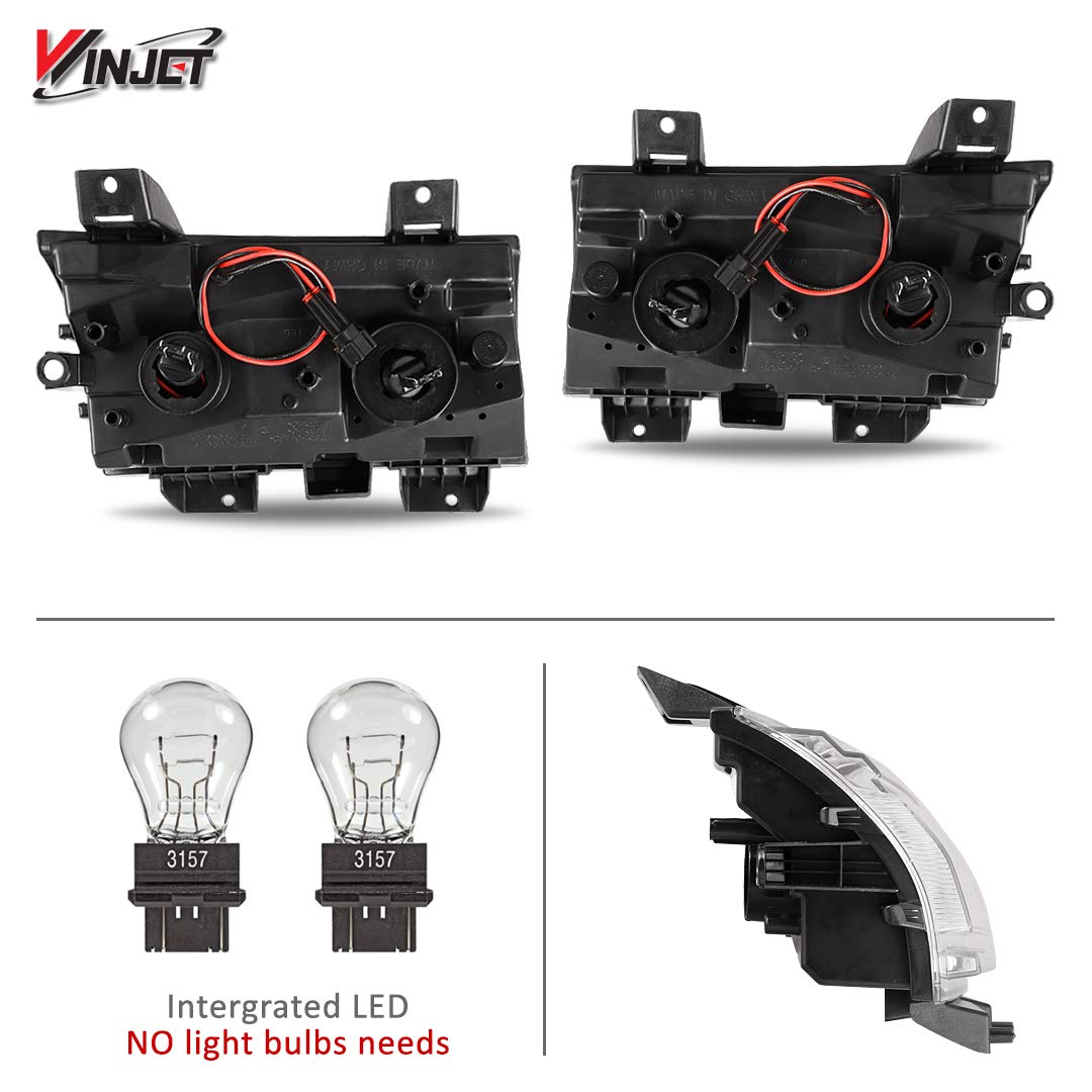 Winjet LED Fog Lights with Sequential Turn Signal - Compatible with 2018-2020 Jeep Wrangler JL & Gladiator JT | DRL Daytime Running Lights | Off-Road Adventure & Night Driving Safety