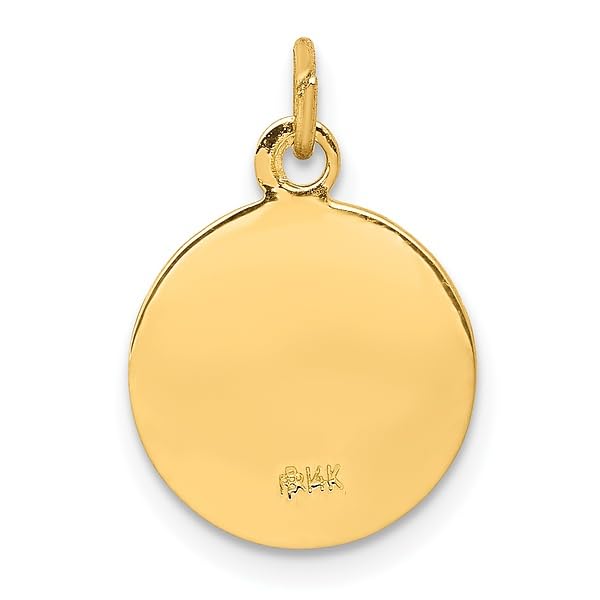 14K Solid Yellow Gold Saint Martha Medal Necklace - Religious Pendant Charm for Women, Gift for Baptism, First Communion & Spiritual Protection | IceCarats Jewelry