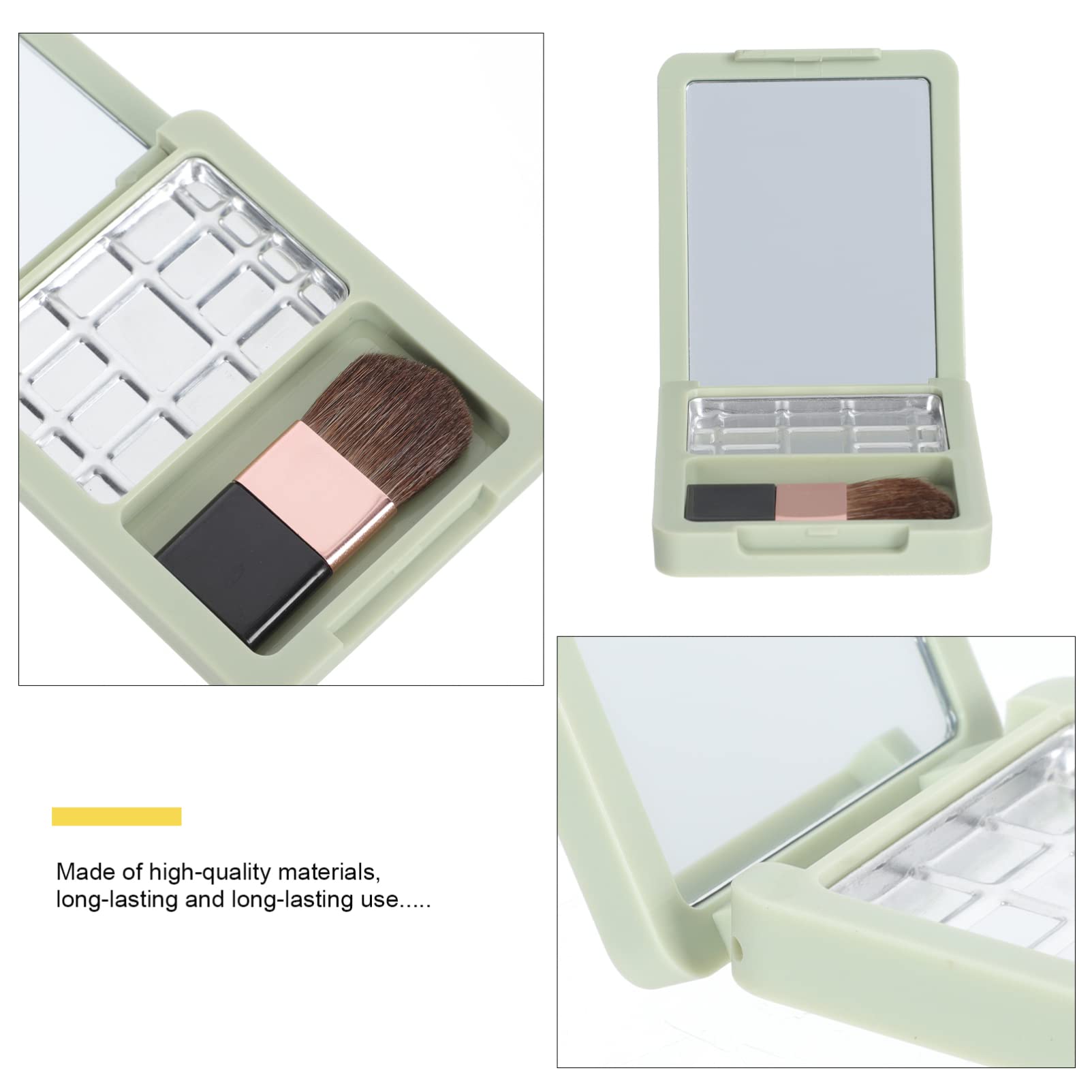 Lurrose 2-Pack Refillable Blush & Eyeshadow Palette - Empty Pressed Powder Case with Rubber Seal for Makeup Artists & Travel | DIY Cosmetic Kit, Highlighter & Blusher Storage Solution