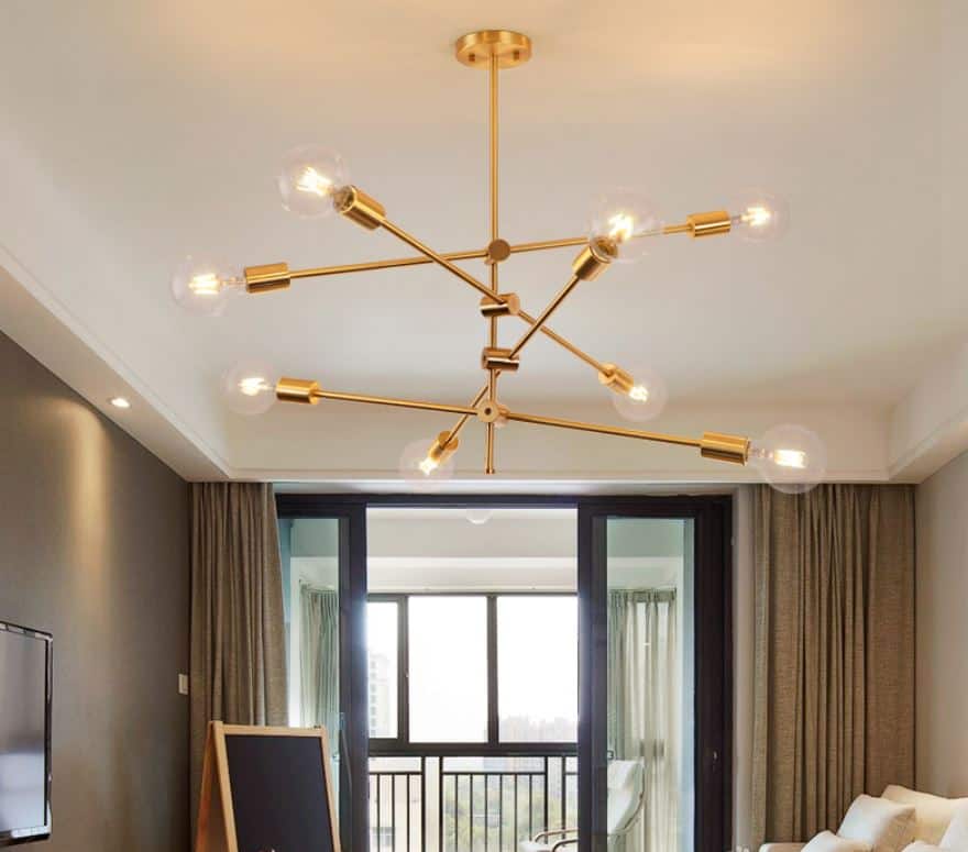 Gonwaro Grand Sticks Pendant Lamp - Modern Wooden Hanging Light Fixture for Dining Room, Kitchen Island & Living Room Decor