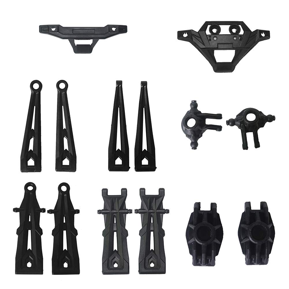 XLH 9125 RC Car Suspension Parts - 14Pcs Front/Rear Arms & Bumper for Off-Road Racing