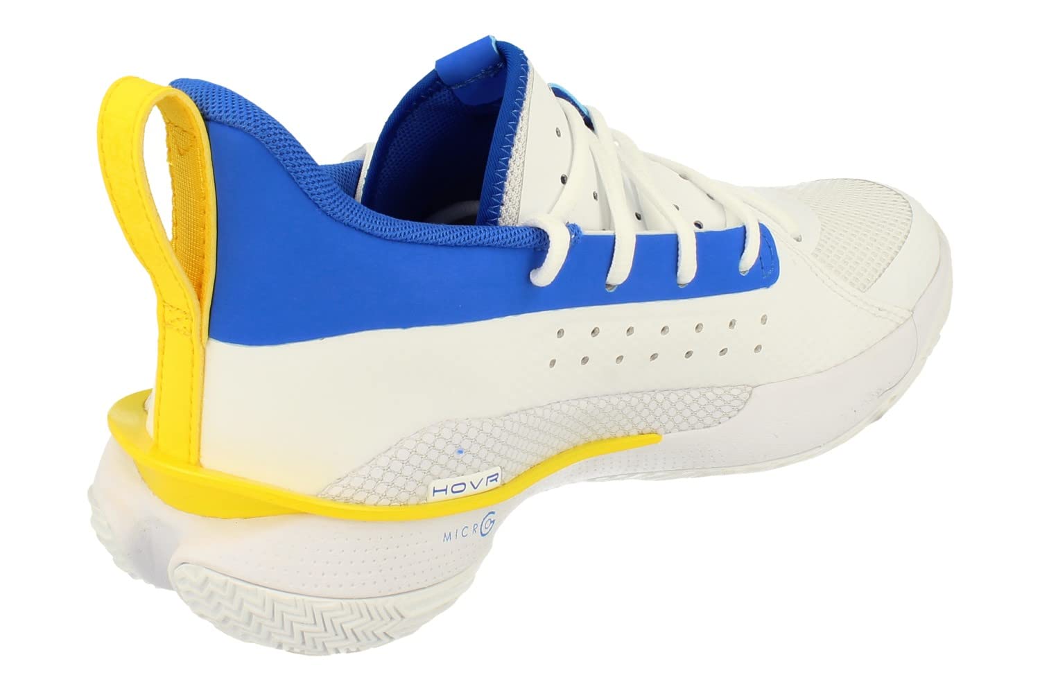 Under Armour Curry 7 Preschool Kids Basketball Shoes - Lightweight Basketball Sneakers for Boys & Girls (White/Black) - Perfect for Indoor Courts & Outdoor Play