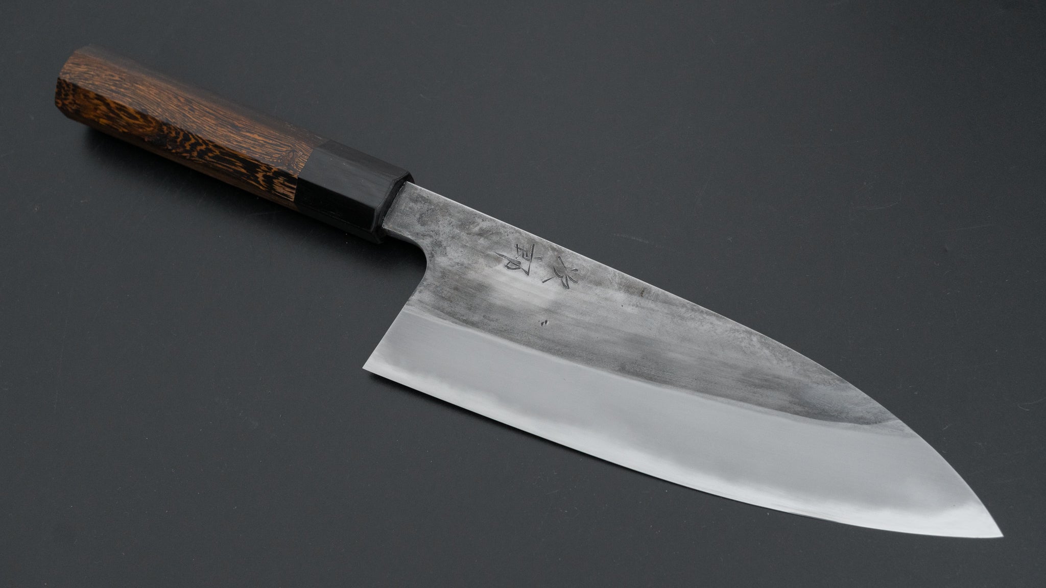 Jiro Tsuchime Wa Santoku 180mm Japanese Chef Knife with Taihei Tagayasan Handle - Premium Kitchen Knife for Slicing, Dicing & Chopping Vegetables, Meat & Fish (#611)
