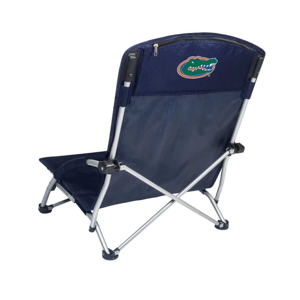 PICNIC TIME NCAA Low Beach Chair with Carry Bag - Lightweight Portable Lawn Chair for Adults - Perfect for Beach, Camping, and Outdoor Relaxation