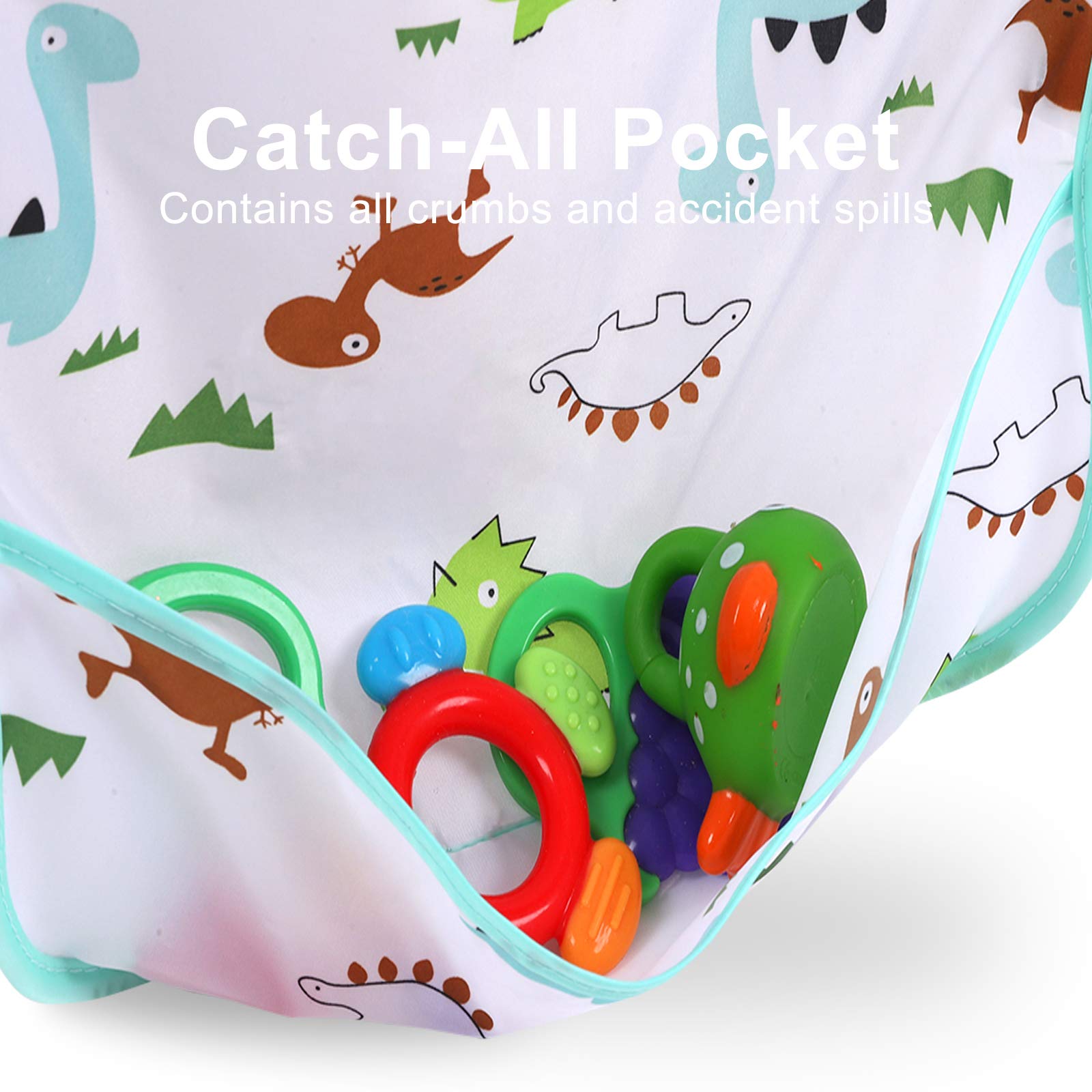 Waterproof Long Sleeve Baby Bibs for Toddlers 6-36 Months - Soft Sleeved Feeding Bib for Messy Meals, Art Activities & Outdoor Dining