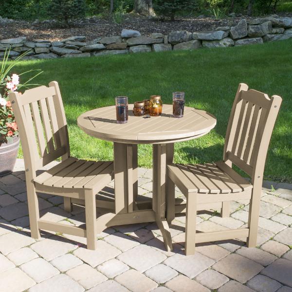 Lehigh Collection 3-Piece Round Outdoor Patio Dining Set - Perfect for Backyard, Garden & Poolside Entertaining
