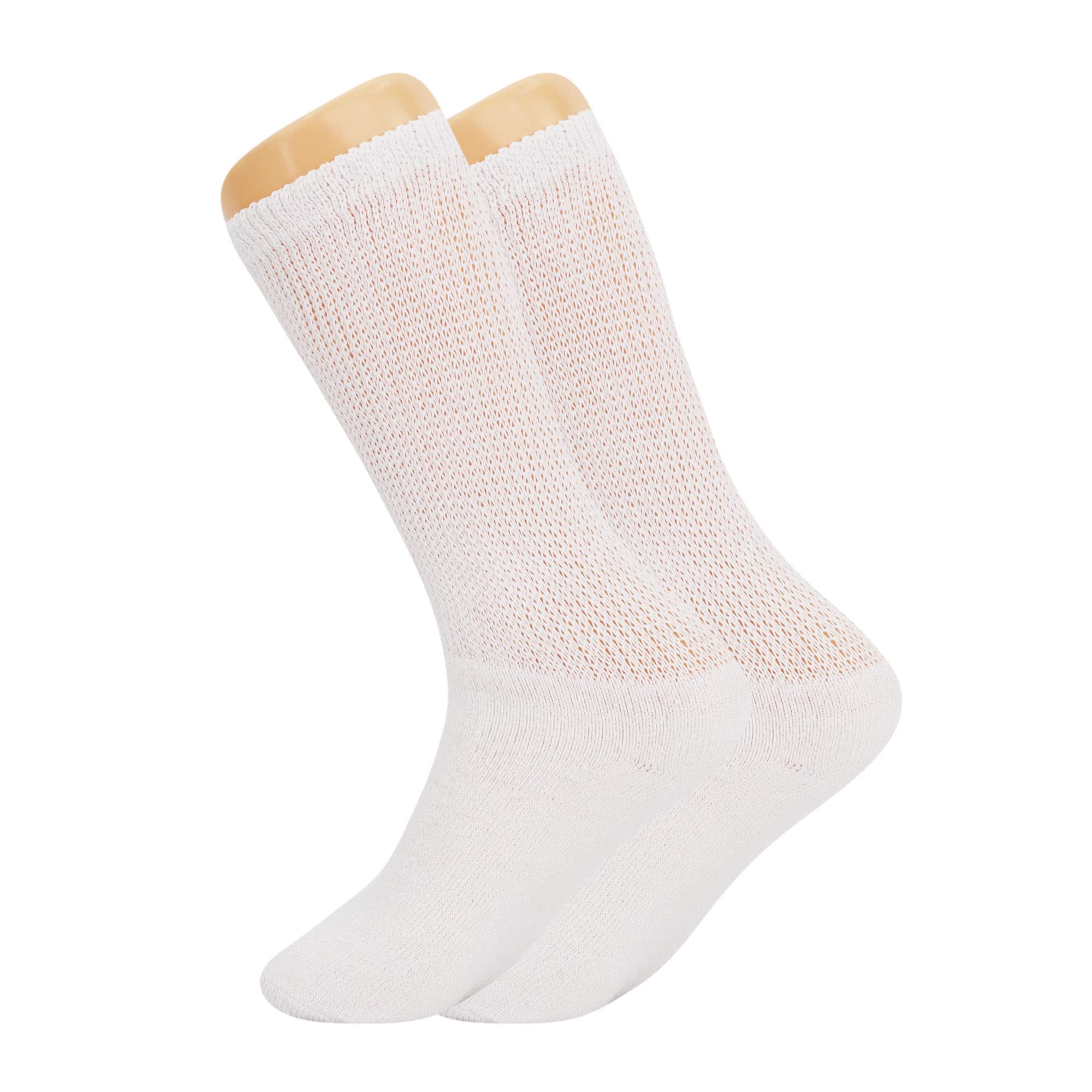 Premium Diabetic Socks for Men - Seamless Non-Binding Crew Socks with Loose Fit | American Made Comfort Socks for Diabetes, Swollen Feet & All-Day Wear | Ideal for Work, Travel & Daily Activities