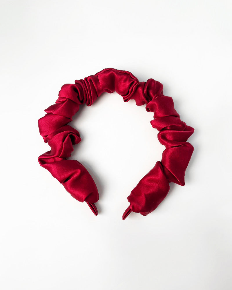Elegant 3.5cm Silk Pleated Headband for Women - Soft Hair Accessories for Everyday Wear, Work, and Special Occasions