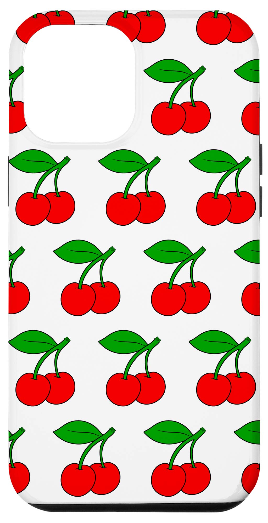 iPhone 12 Pro Max Case - Cute Cherry Fruit Print Protective Cover | Slim Fit, Shockproof & Scratch Resistant | Perfect for Everyday Use, Travel & Gift Giving
