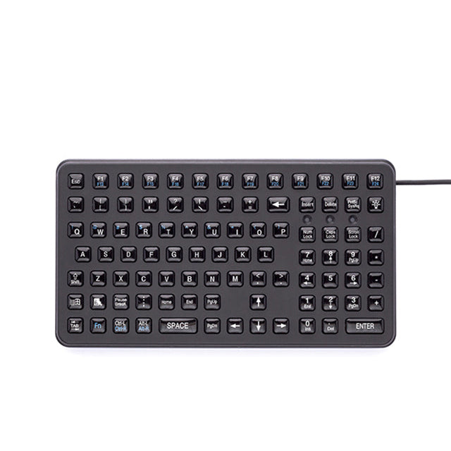 iKey Small Footprint Mobile Keyboard with Epoxy Keycaps - Compact USB Wired Keyboard for Office, Gaming & Travel - Ergonomic Design for Typing Comfort