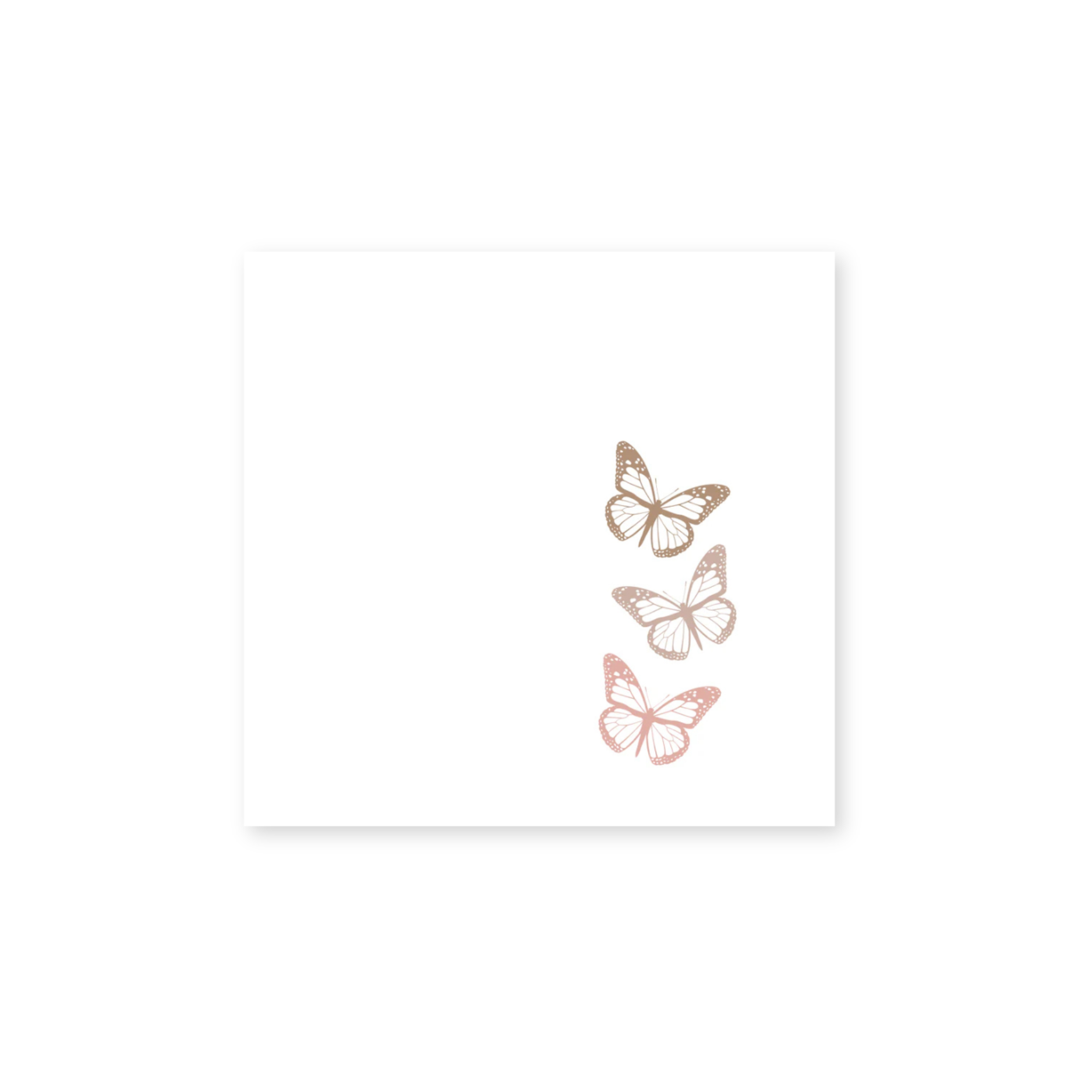 Disposable Paper Cocktail Napkins 16 Pack - Elegant Butterfly Trio Design for Parties, Weddings & Home Entertaining