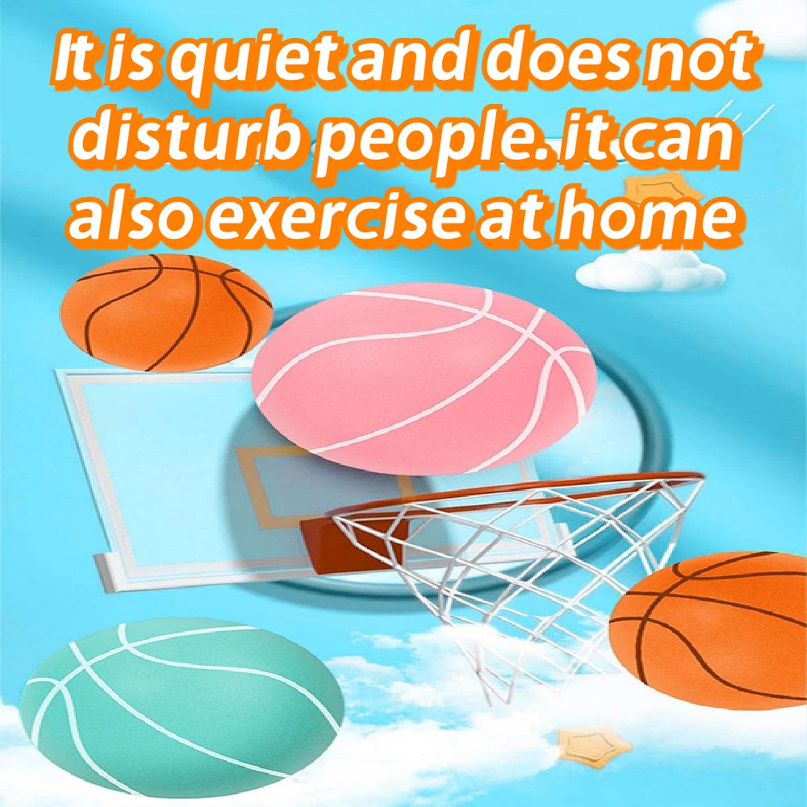 **Silent Basketball - Size 3/5/7 - Noiseless Indoor Dribbling Ball, High-Density Quiet Basketball for Youth & Adults - Perfect for Home, Gym, or Apartment Practice**