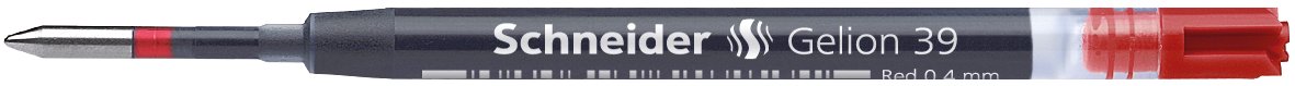 Schneider Gelion 39 Large-Capacity Refillable Gel Pen - ISO G2 Rollerball Pen with Smooth Ink Flow (Red) - Perfect for Office, School & Note Taking