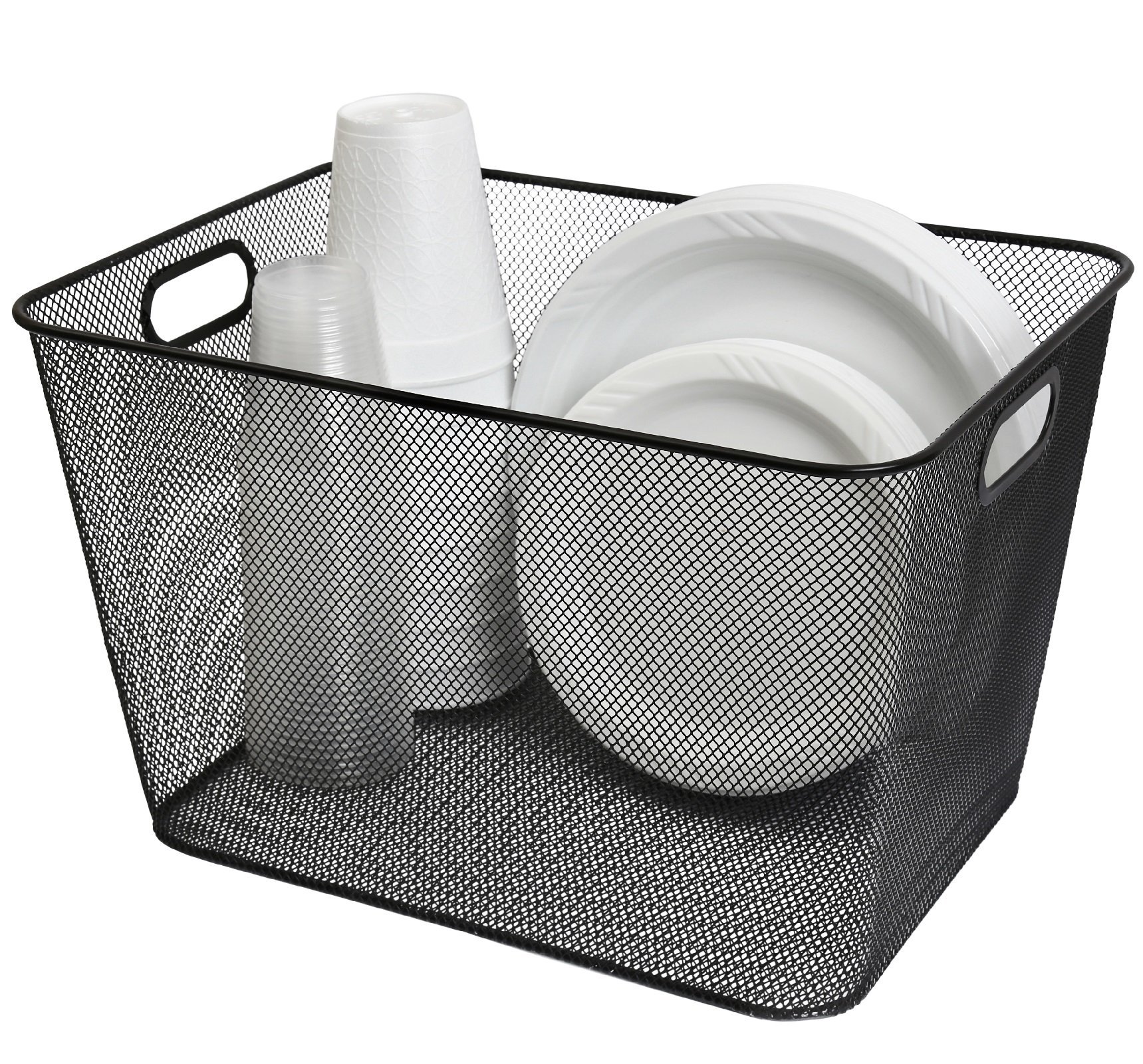 YBM HOME Mesh Storage Baskets - Set of 6 Open Bin Organizers for Fruits, Vegetables, Pantry Items & Toys (14