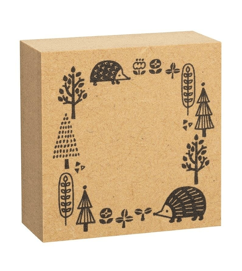 Japanese Hedgehog Woodland Stamp - Cute Animal Rubber Stamp for Scrapbooking, Card Making & DIY Crafts - Perfect for Journals, Planners & Handmade Greeting Cards