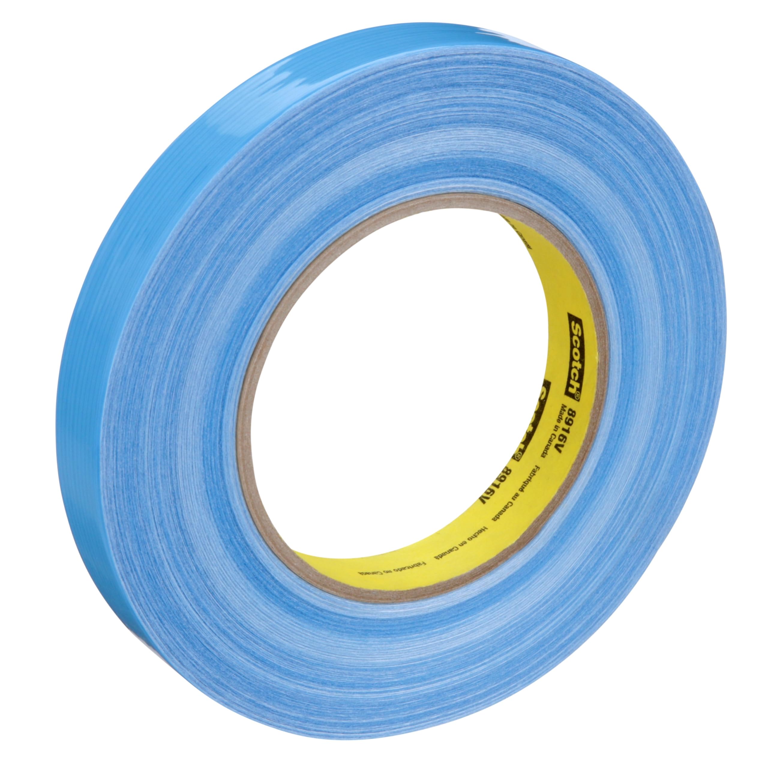 Scotch 8916V Blue Filament Tape - 18mm x 55m (6.8 mil) - Heavy Duty Packing, Shipping & Sealing - 48 Rolls/Case - Ideal for Warehouse, Moving Boxes & Industrial Packaging