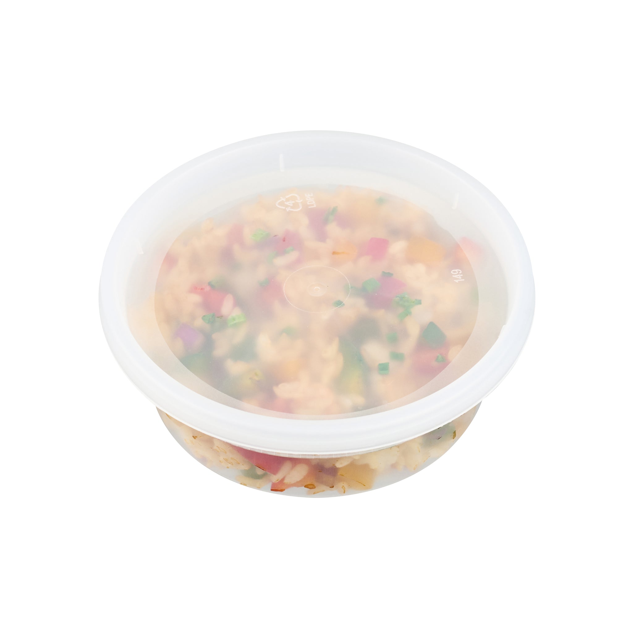 8 oz Round Clear Plastic Soup Containers with Lids (25-Pack) - Microwave Safe, 4.5