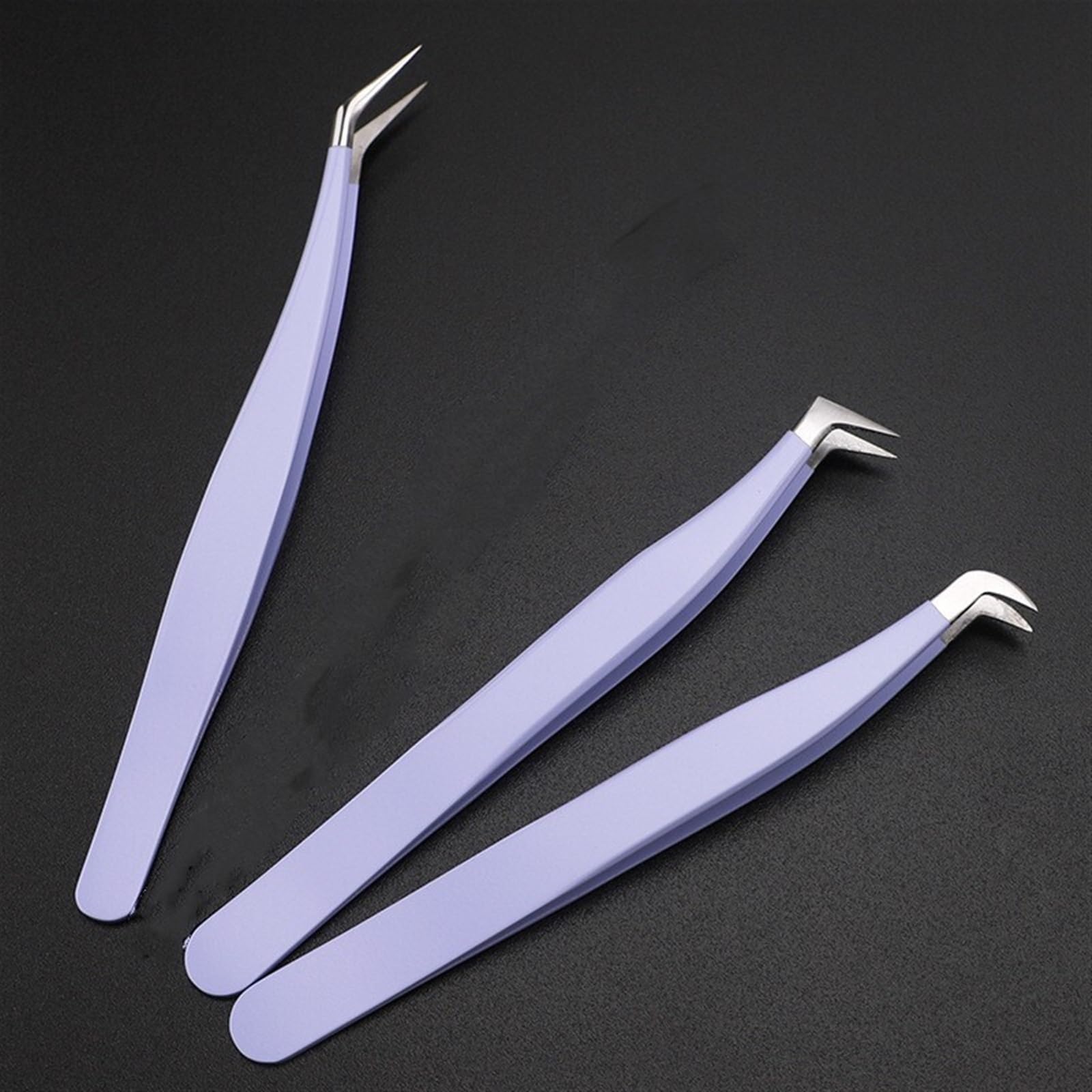 Professional Pink Hair Removal Tweezers & Eyelash Extension Kit - Precision Eyebrow Shaping, False Lash Fan Volume Makeup Tools for Salon & Home Use - Perfect for Eyebrow Grooming, Eyelash Extensions & DIY Beauty Care