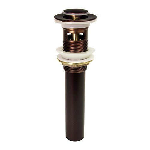 Oil Rubbed Bronze Pop-Up Drain with Overflow - Bathroom Sink Drain Stopper for Modern & Vintage Decor - Perfect for Bathroom, Vanity, and Utility Sinks