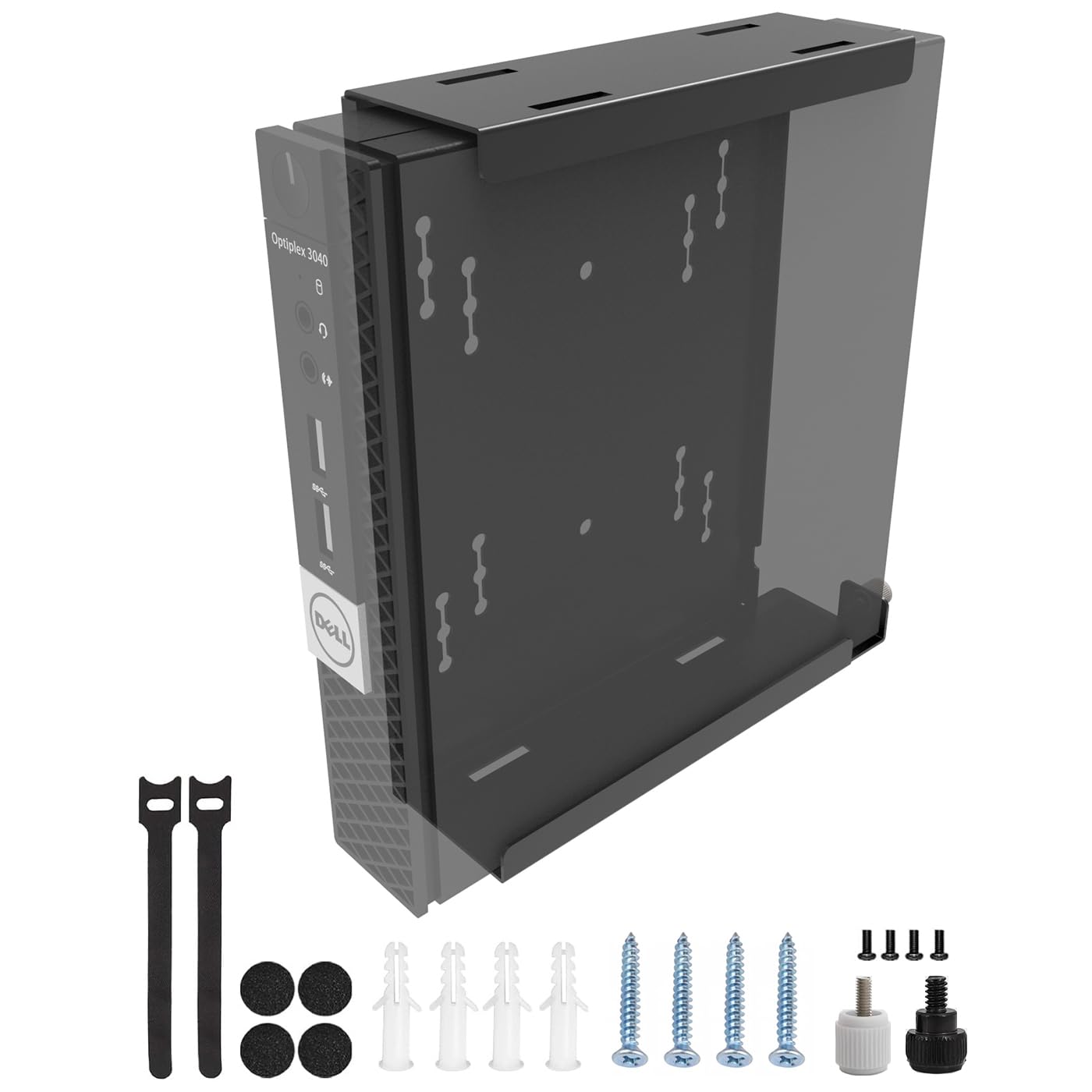 JINGCHENGMEI Mini PC Wall Mount - VESA & Under Desk for Dell OptiPlex 7080/5060/3040 - Home & Office Use
