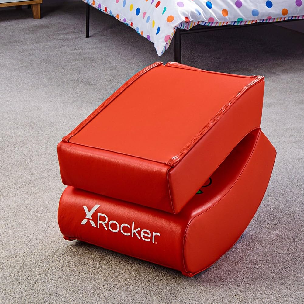 Nintendo Mario Video Rocker Gaming Chair - PU Leather Recliner for Kids & Adults - Perfect for Gaming, Relaxing & Movie Nights