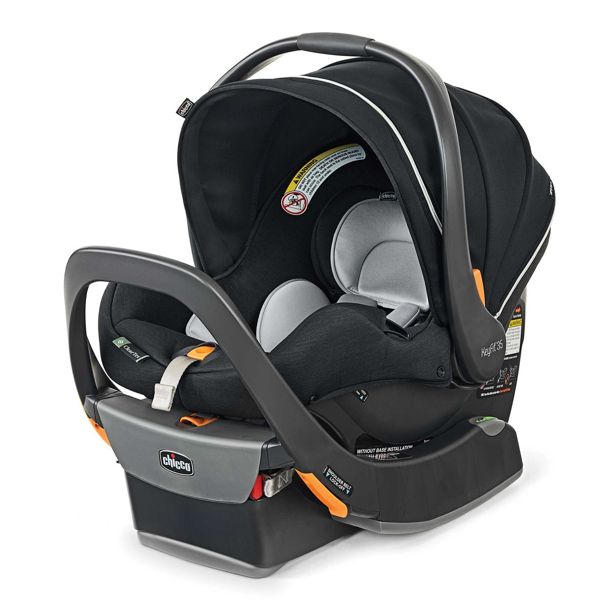 Chicco KeyFit 35 Zip ClearTex Infant Car Seat - Lightweight & Safe Baby Carrier for Newborns 4-35 lbs | Easy Installation for Cars, Travel & Everyday Use