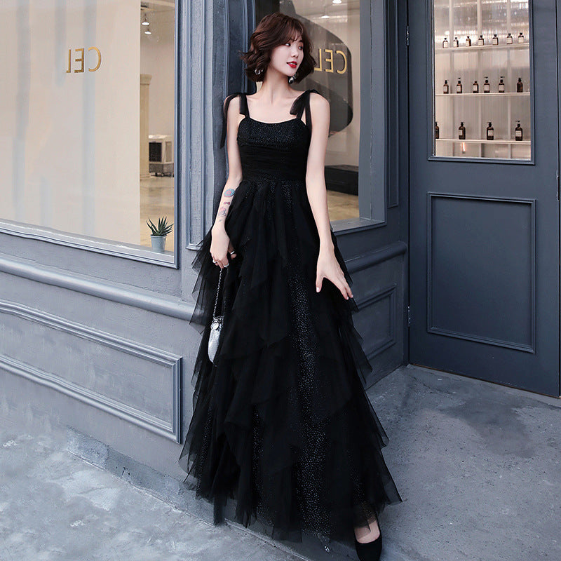 Elegant Long Layer Tulle Homecoming Dress with Straps - Formal Evening Gown for Prom, Party & Special Occasions | Women's Plus Size 564