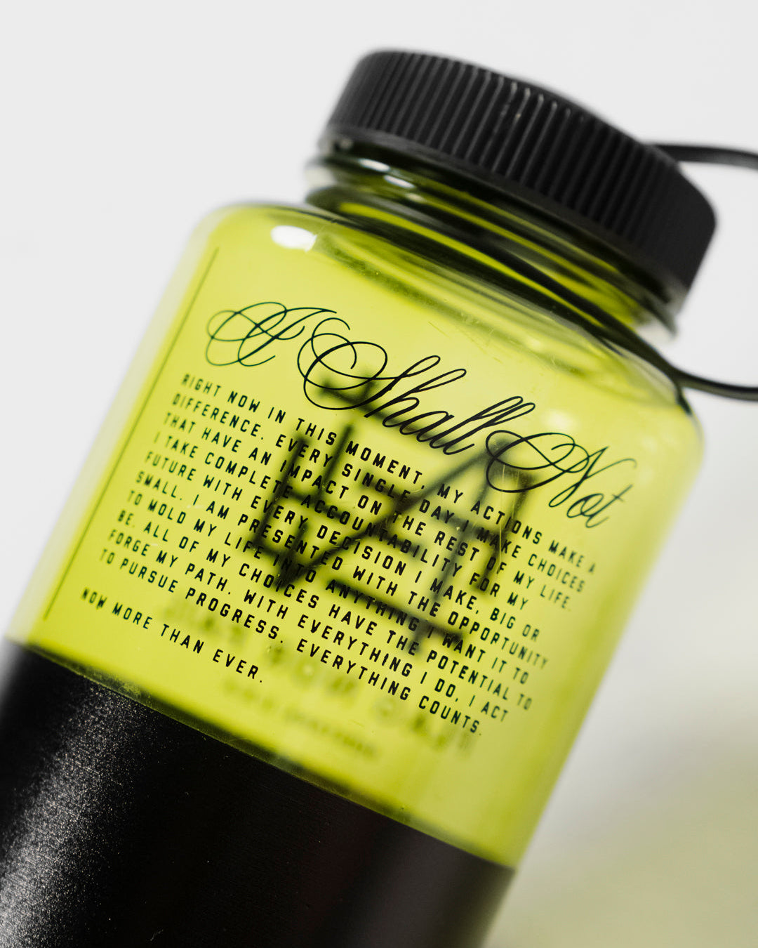 Eco-Friendly MANTRA BOTTLE - Reusable Water Bottle with Motivational Time Markings, BPA-Free, Leak-Proof (Green) - Perfect for Yoga, Gym, Hiking & Daily Hydration