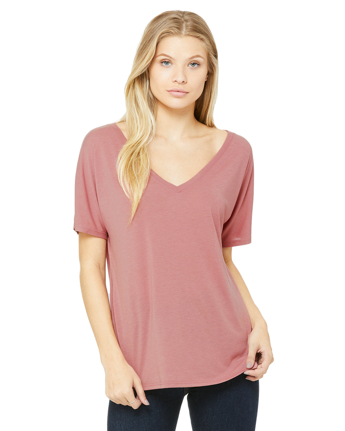 Bella + Canvas 8815 Women's Slouchy V-Neck T-Shirt - Soft & Comfortable Casual Tee for Everyday Wear | Perfect for Lounge, Outings & Layering