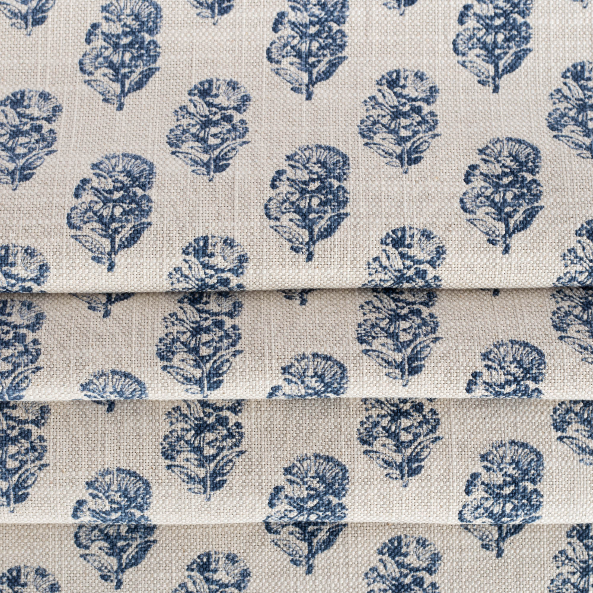 Zola Handmade Block Print Fabric - 100% Cotton Indigo Blue Textile for Quilting, Dresses & Home Decor | Perfect for Boho Chic & DIY Craft Projects