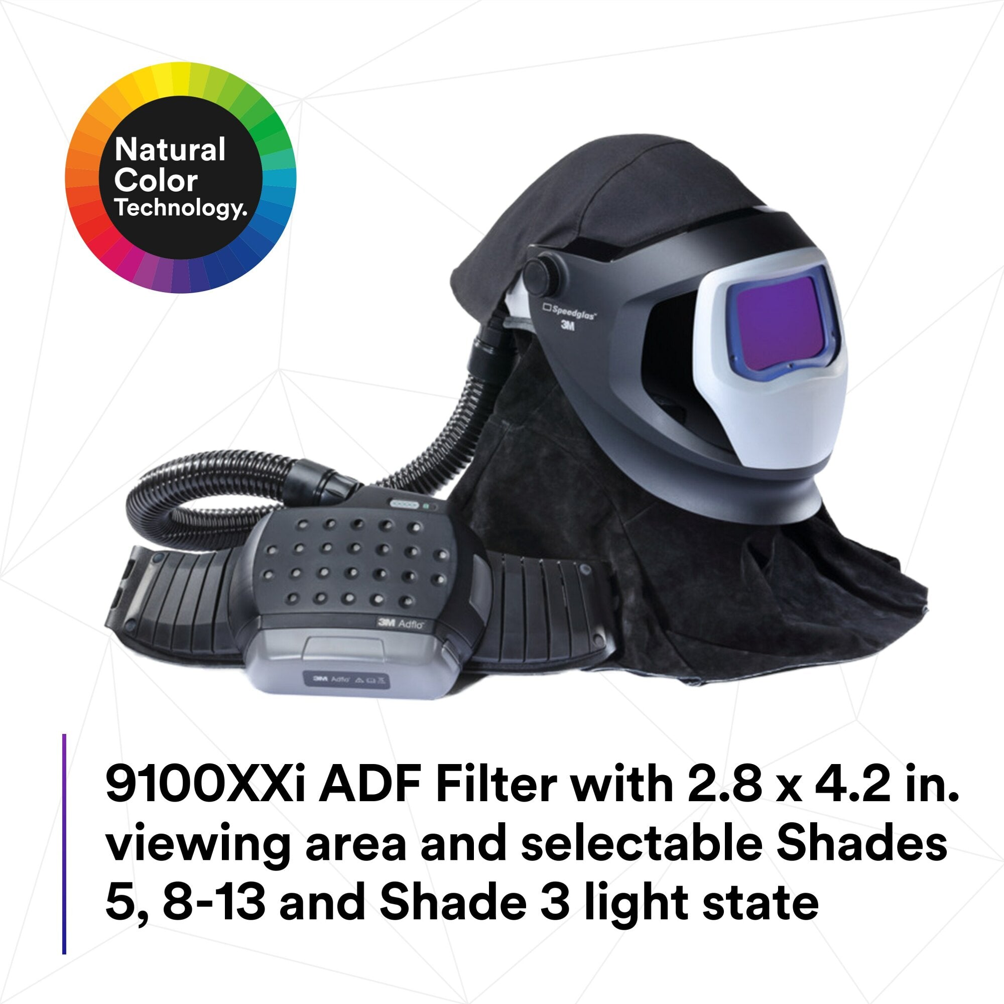 3M Adflo PAPR & Versaflo M Series Helmet Kit with Speedglas Welding Shield - Respiratory Protection for Welding, Construction & Industrial Work Safety