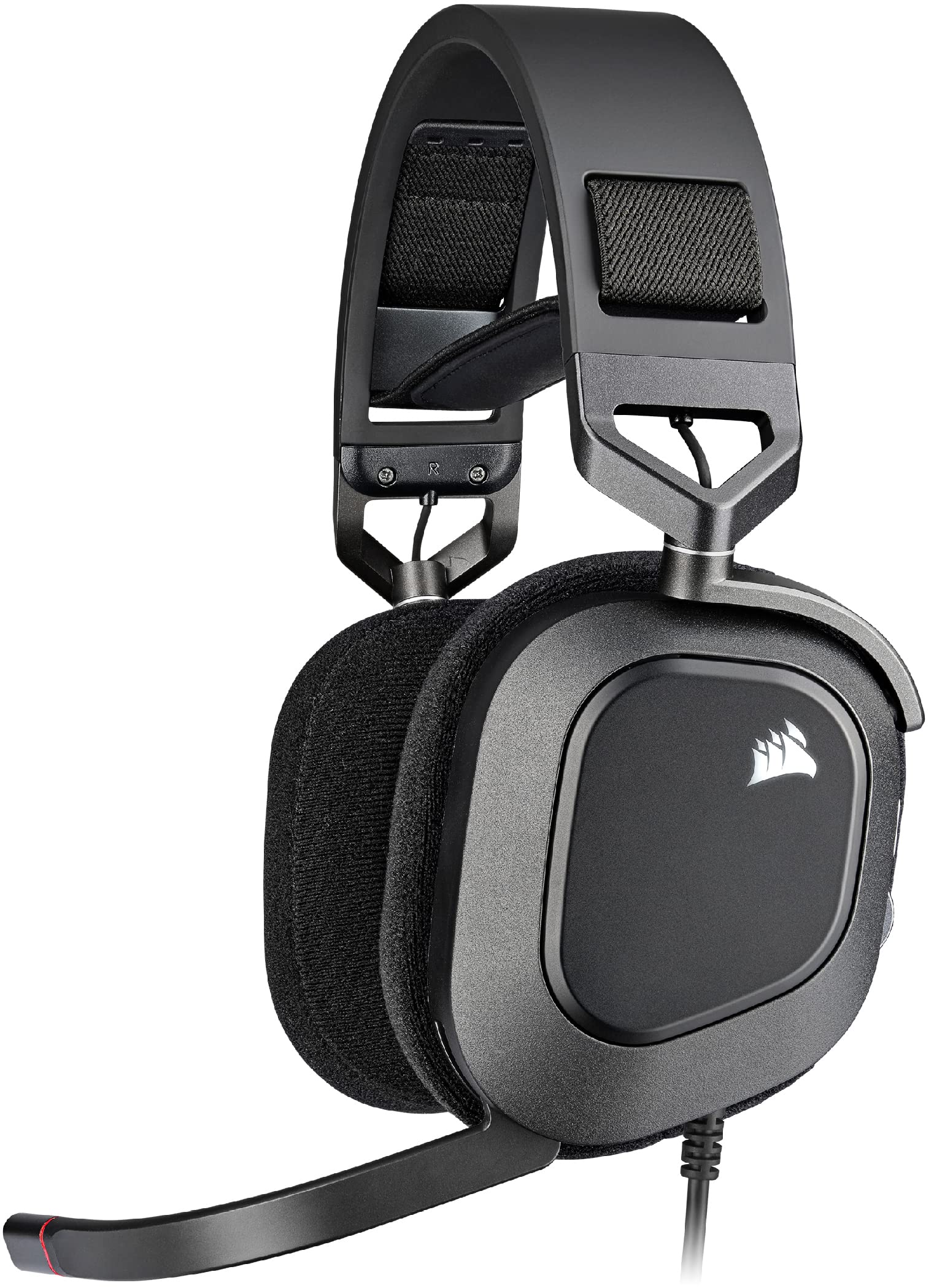 Corsair HS80 RGB USB Premium Gaming Headset with Dolby Audio 7.1 Surround Sound - Broadcast-Grade Omni-Directional Mic, Memory Foam Earpads, Hi-Fi Sound for PC, PS5, Xbox - Perfect for Streaming, Esports & Long Gaming Sessions (Carbon)