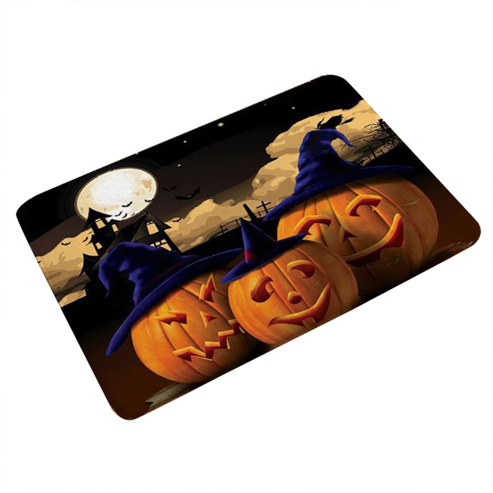 Halloween Doormat 23.6x15.7 Inches - Non-Slip Welcome Mat for Front Door Decor, Seasonal Home Decorations - Perfect for Halloween Party Entryway & Porch Decor