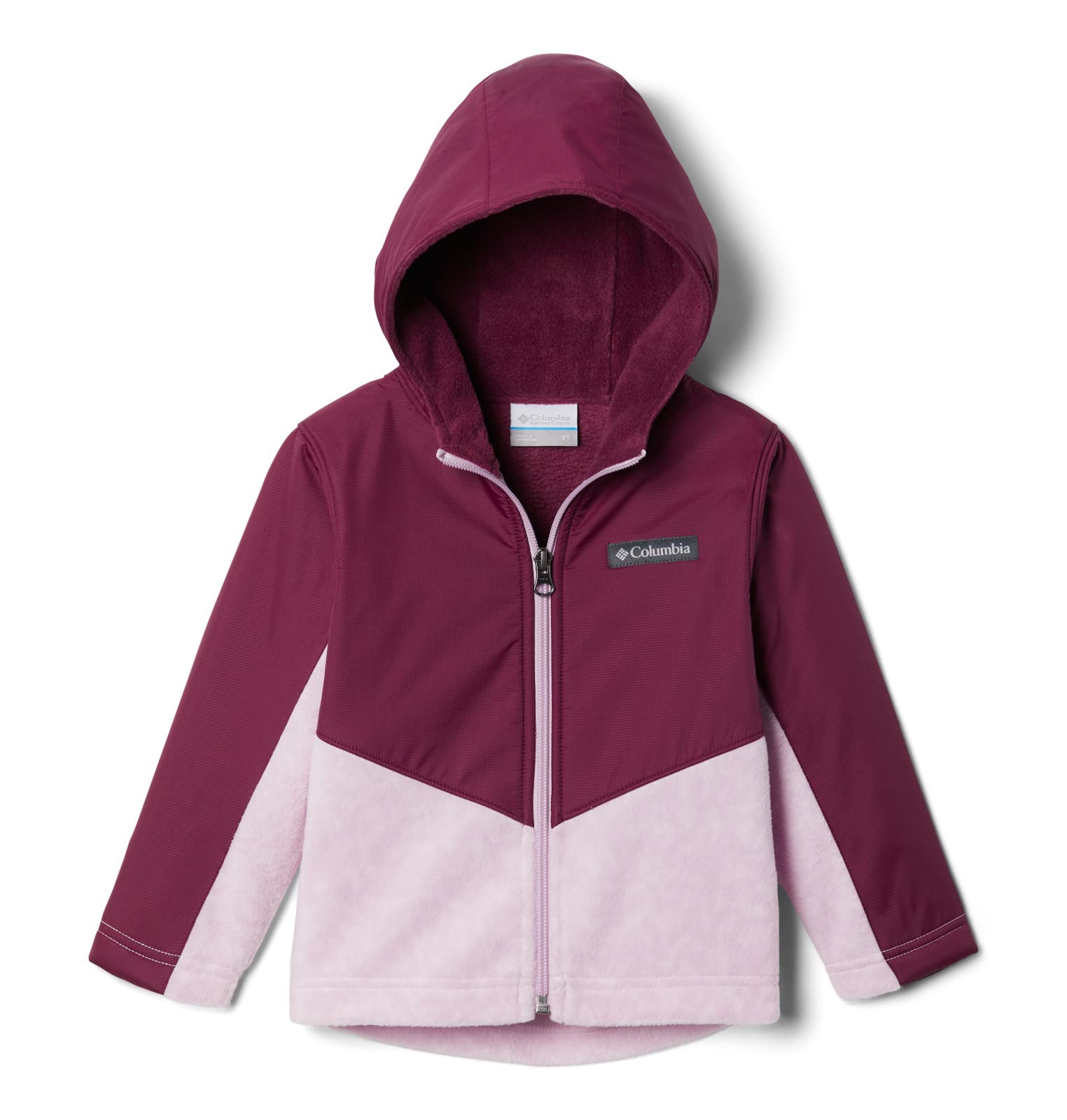 Columbia Baby Girls' Steens Mountain Overlay Hoodie - Warm Fleece Jacket for Toddlers, Outdoor Play & Winter Adventures