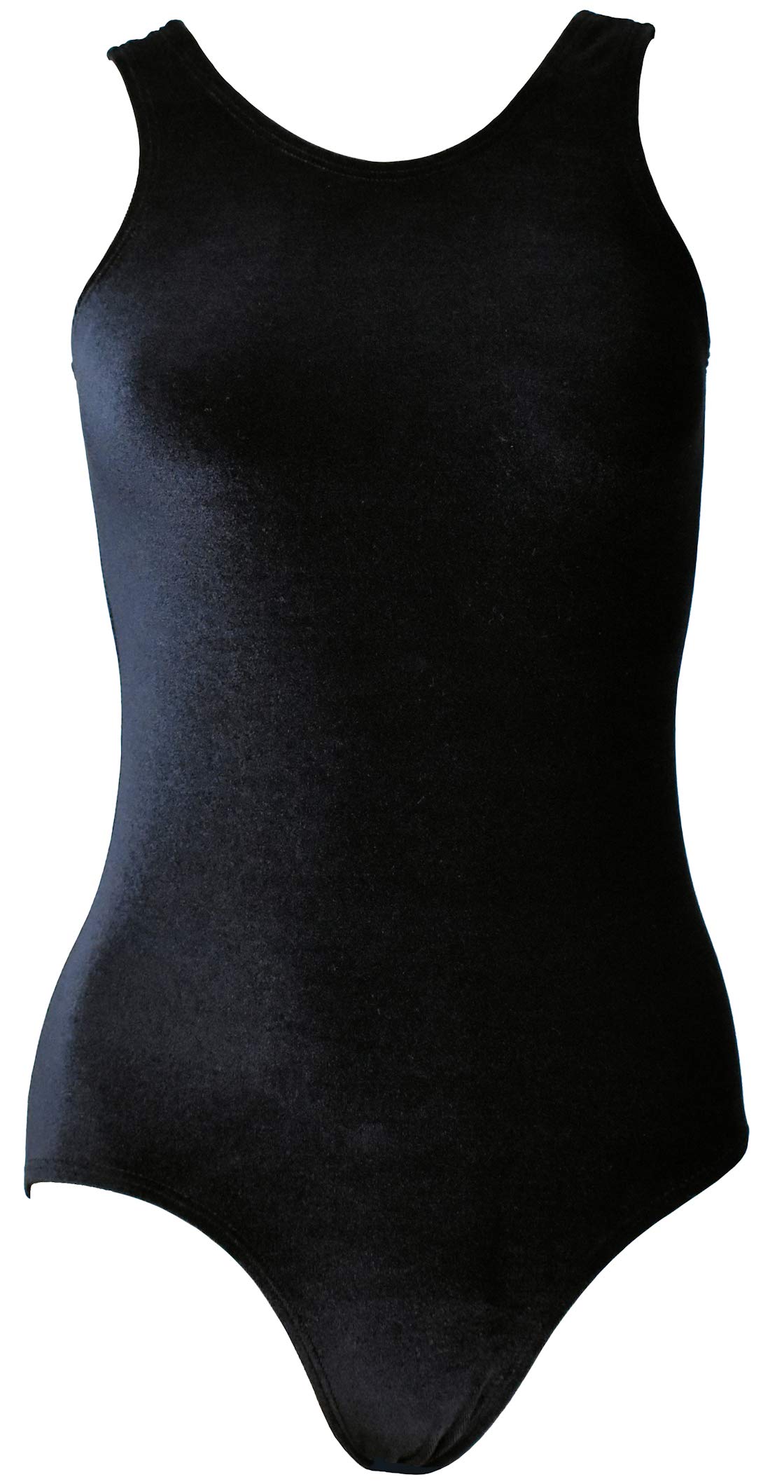 Look-It Activewear Women's Black Velvet Leotard - Stretchy Comfort for Gymnastics, Dance, Tumbling & Yoga | Perfect for Training, Performances & Fitness Classes