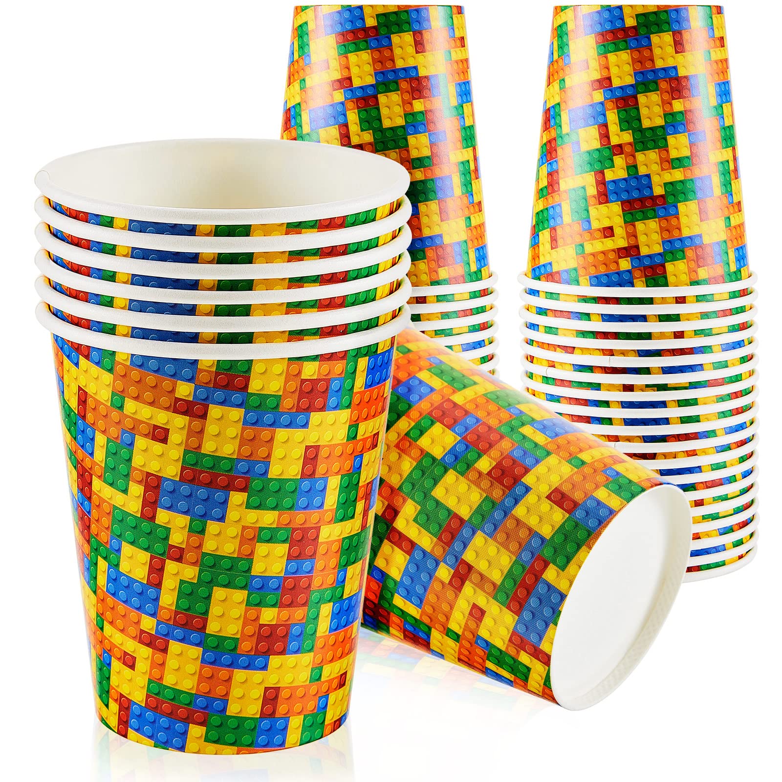 36 Pack 9 oz Disposable Paper Cups by Cunhill - Colorful Party Cups for Birthday Decorations, Sports Events & Picnics - BPA-Free Eco-Friendly Drinking Cups for Kids & Adults - Perfect for Parties, BBQs, and Family Gatherings