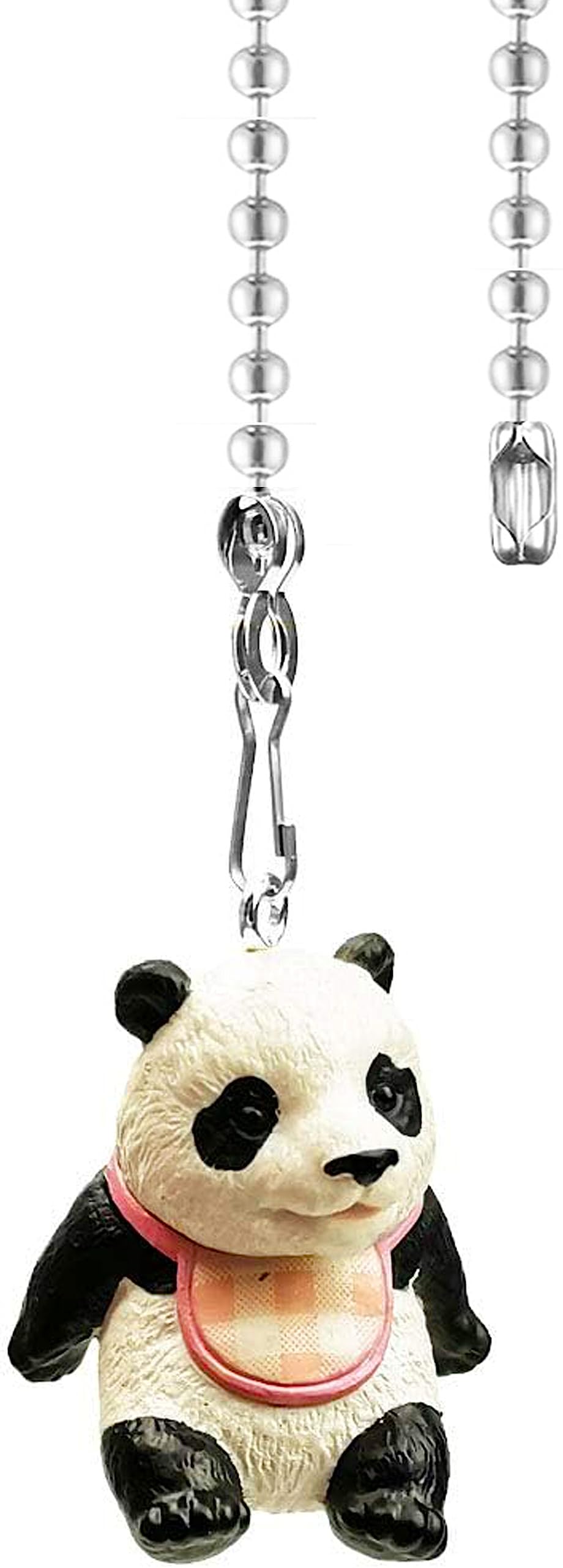 Panda Charm Fan Pull Chain Extender - Nickel Finish for Ceiling Fan Decor